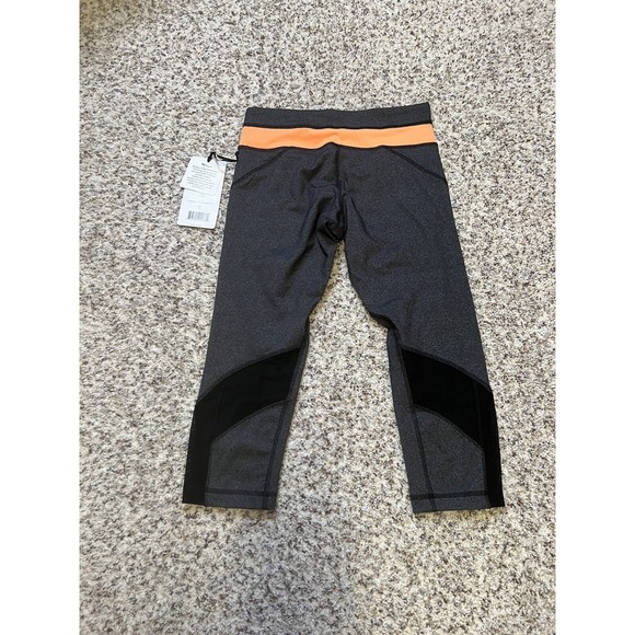 90 Degree by Reflex New  Women's Charc/ Orange Crop Mesh Leggings Sz XS MSRP $98 - Picture 2 of 5